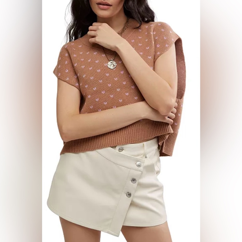 Free People Pattern Easy Street Cafe Blossom Combo Vest